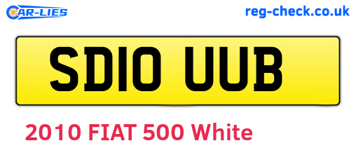 SD10UUB are the vehicle registration plates.