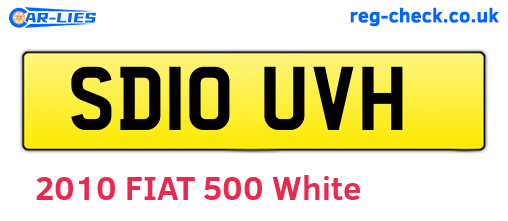 SD10UVH are the vehicle registration plates.