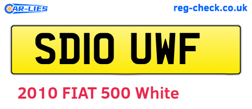 SD10UWF are the vehicle registration plates.