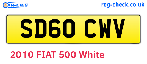 SD60CWV are the vehicle registration plates.
