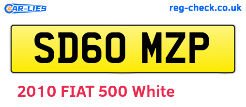SD60MZP are the vehicle registration plates.
