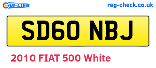 SD60NBJ are the vehicle registration plates.