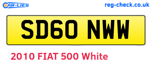 SD60NWW are the vehicle registration plates.