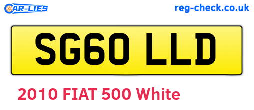 SG60LLD are the vehicle registration plates.