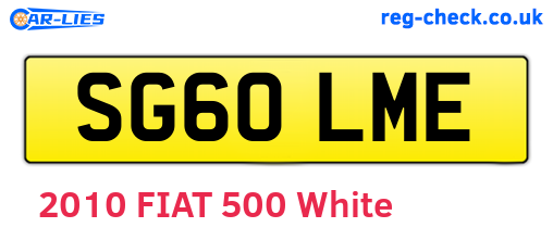 SG60LME are the vehicle registration plates.