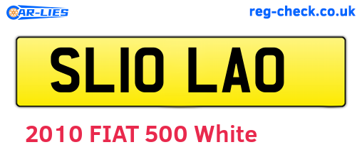 SL10LAO are the vehicle registration plates.