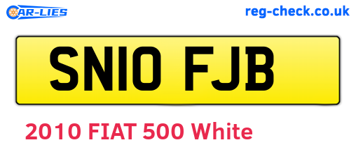 SN10FJB are the vehicle registration plates.