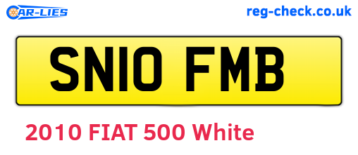 SN10FMB are the vehicle registration plates.