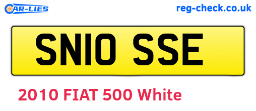 SN10SSE are the vehicle registration plates.