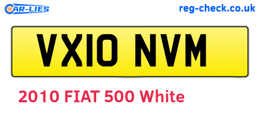 VX10NVM are the vehicle registration plates.