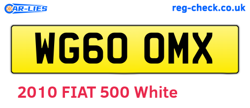 WG60OMX are the vehicle registration plates.