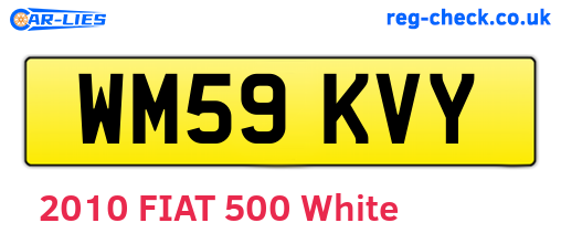 WM59KVY are the vehicle registration plates.