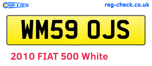 WM59OJS are the vehicle registration plates.