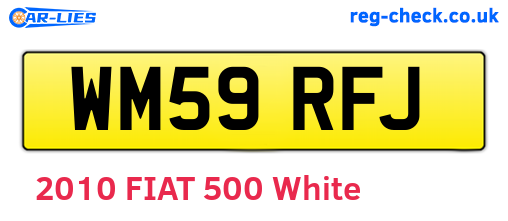 WM59RFJ are the vehicle registration plates.