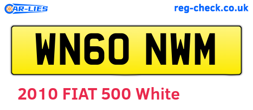 WN60NWM are the vehicle registration plates.