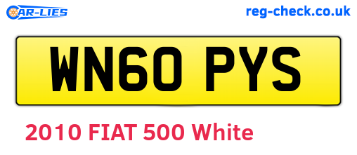 WN60PYS are the vehicle registration plates.