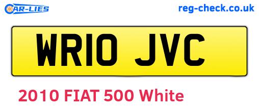 WR10JVC are the vehicle registration plates.