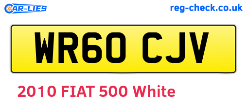 WR60CJV are the vehicle registration plates.