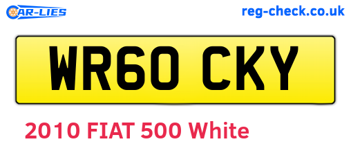 WR60CKY are the vehicle registration plates.