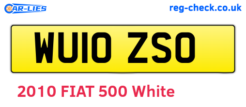 WU10ZSO are the vehicle registration plates.