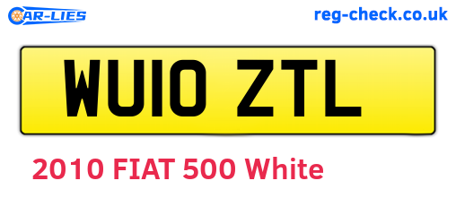 WU10ZTL are the vehicle registration plates.