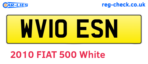WV10ESN are the vehicle registration plates.
