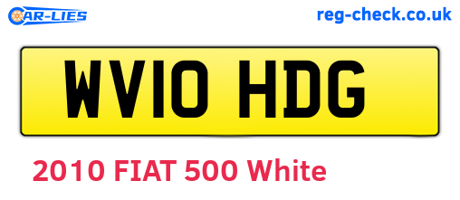 WV10HDG are the vehicle registration plates.
