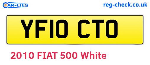 YF10CTO are the vehicle registration plates.
