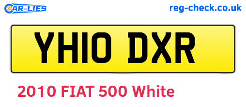 YH10DXR are the vehicle registration plates.