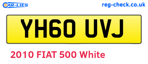 YH60UVJ are the vehicle registration plates.