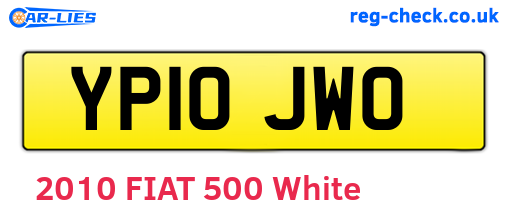 YP10JWO are the vehicle registration plates.