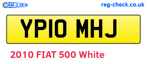 YP10MHJ are the vehicle registration plates.