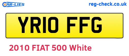 YR10FFG are the vehicle registration plates.