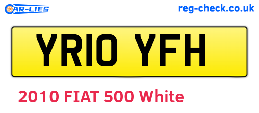 YR10YFH are the vehicle registration plates.