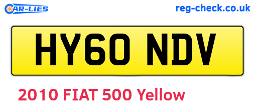 HY60NDV are the vehicle registration plates.