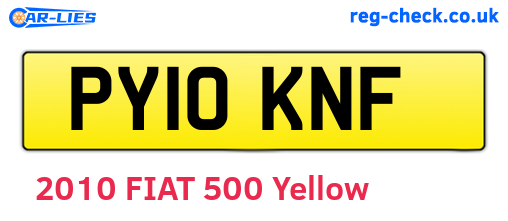 PY10KNF are the vehicle registration plates.