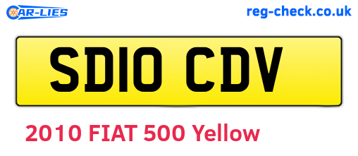 SD10CDV are the vehicle registration plates.