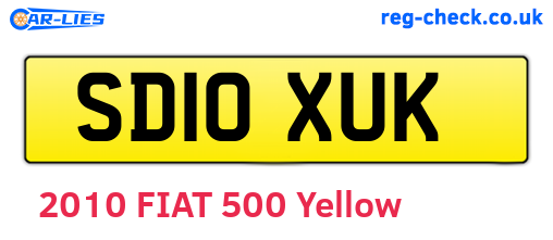 SD10XUK are the vehicle registration plates.