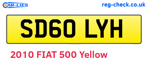 SD60LYH are the vehicle registration plates.