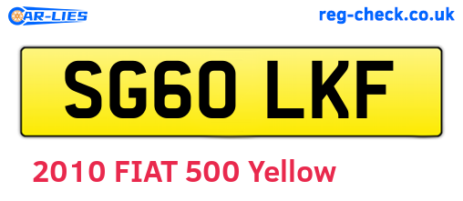 SG60LKF are the vehicle registration plates.