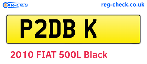 P2DBK are the vehicle registration plates.