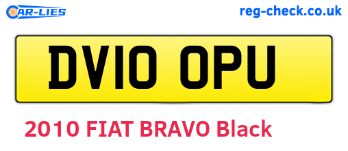 DV10OPU are the vehicle registration plates.