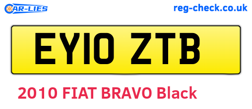 EY10ZTB are the vehicle registration plates.