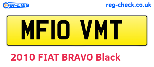MF10VMT are the vehicle registration plates.
