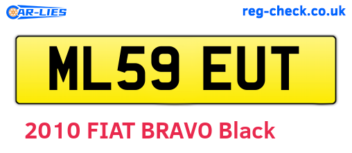 ML59EUT are the vehicle registration plates.