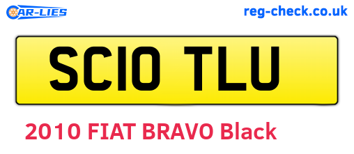 SC10TLU are the vehicle registration plates.
