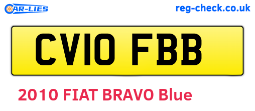 CV10FBB are the vehicle registration plates.