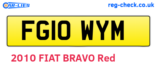 FG10WYM are the vehicle registration plates.