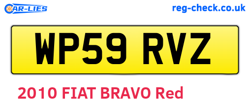 WP59RVZ are the vehicle registration plates.
