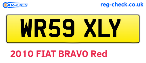 WR59XLY are the vehicle registration plates.